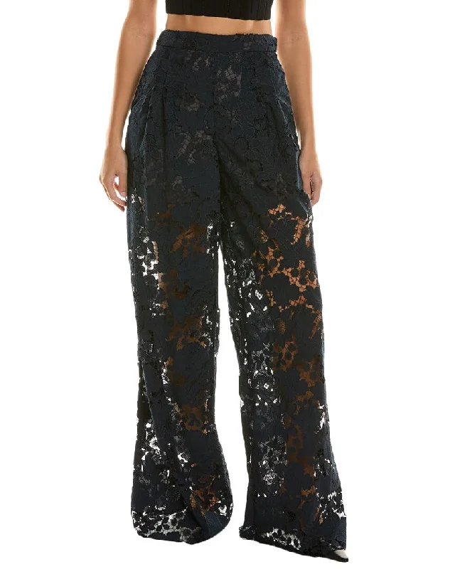 Oscar de la Renta Botanical Silk-Lined Wide Leg Pant Boutique Dress Online