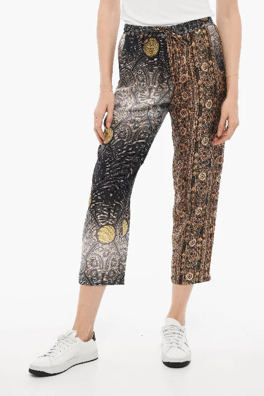 Pierre-Louis Mascia Patterned Silk Pants with Elastic Waistband Women's Online Clothing Boutique