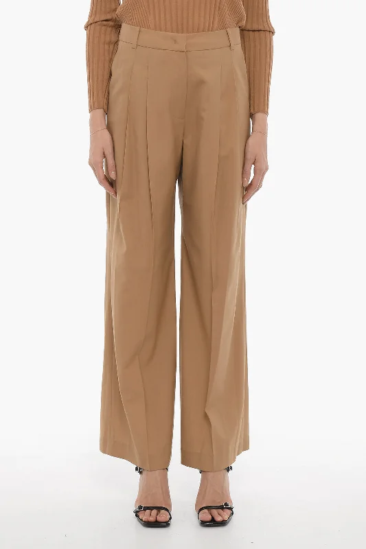 Low Classic Double-Pleat Wool Pants Exclusive Online Sale