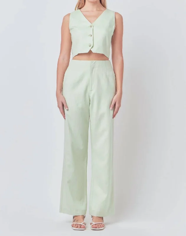 Flying To Florence Pants In Sage Women's Office Attire