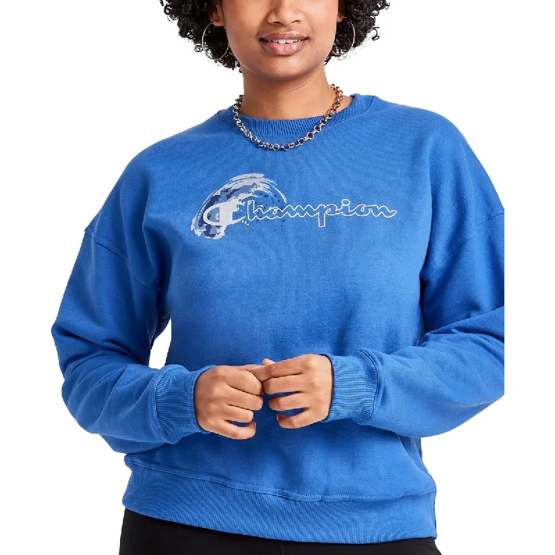 Womens Logo Knit Sweatshirt Women's Stylish Professional Garments