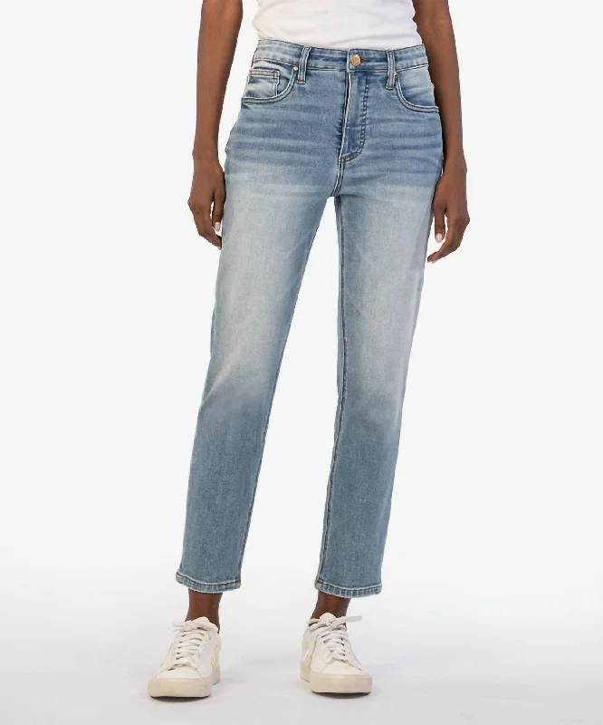 Rachael High Rise Fab Ab Jeans In Coherently W/medium Base Wash Classic Women's Clothing Styles