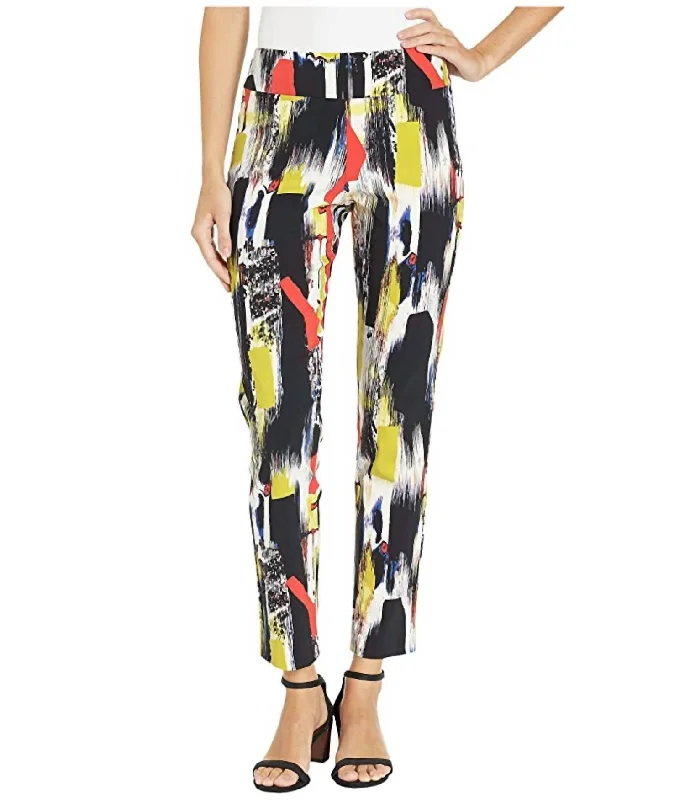 Abstract Pull On Pant In Multi Women's Travel Apparel