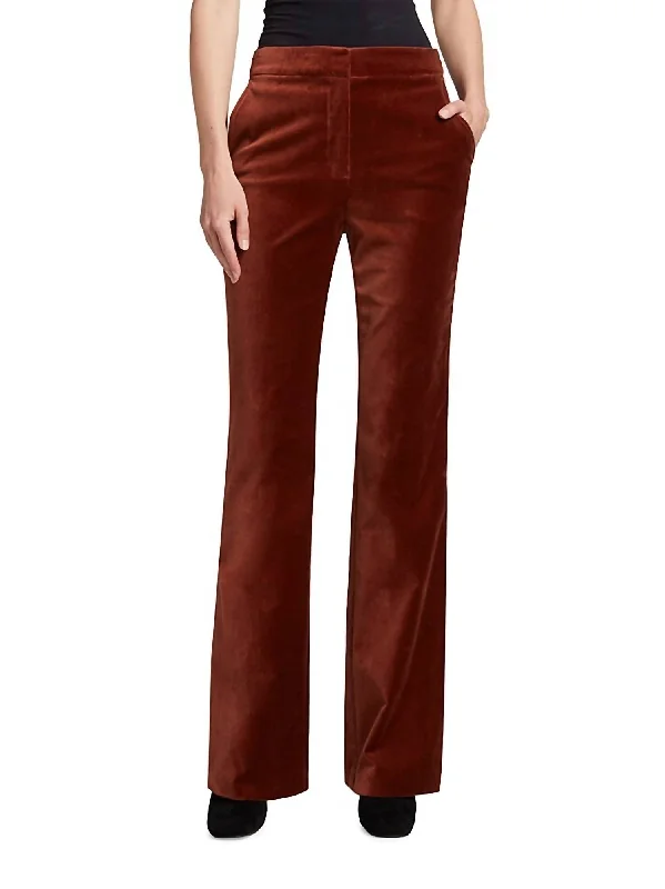 Blake Flare Trouser In Mahogany Women's Workout Clothing