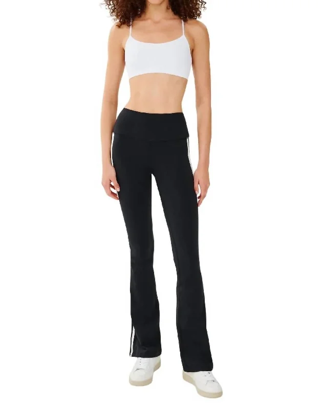 Raquel High Waist Flared Legging In Black/white Charming Women's Clothes For Special Events