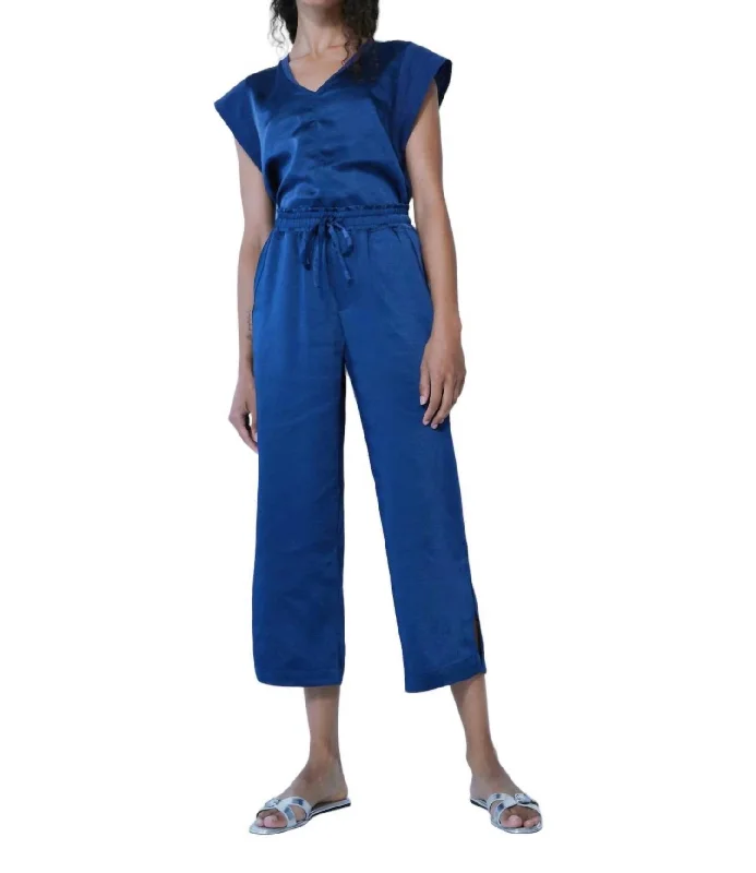 Miles Pants In Summer Navy Blue Comfortable Women's Attire