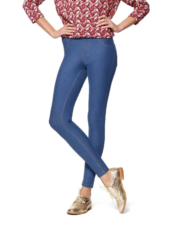 Essential Denim Leggings In Medium Wash Women's Clothing Sets