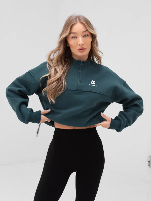 Apex Pro 1/4 Zip Jumper - Teal Green Fashionable Casual Tops