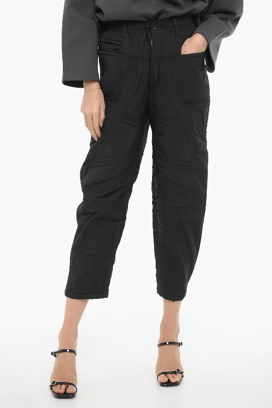 Y-3 by Yohji Yamamoto ADIDAS Quilted Nylon Pants with Belt Loops Clothing For Women