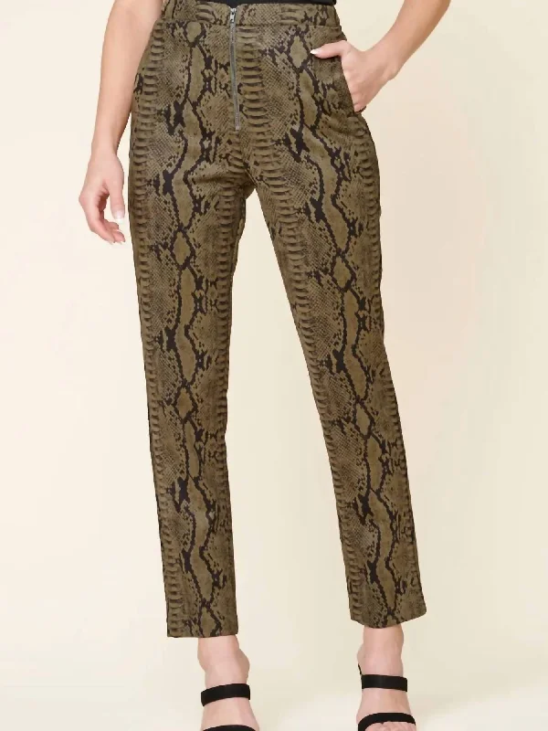 Born This Way Faux Pants In Olive Women's Clothing