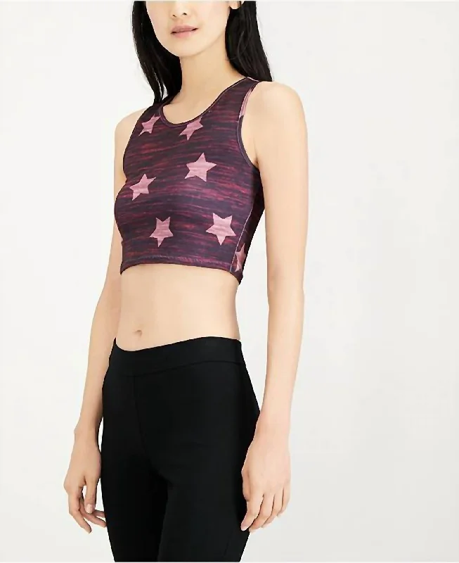 Active Junior Star Print Sports Bra In Pink Women's Apparel And Garments