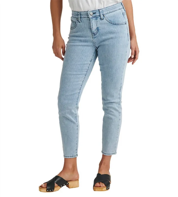 Cecilia Mid Rise Skinny Jean In Bleached-Stripe End Of Season Sale Clothing