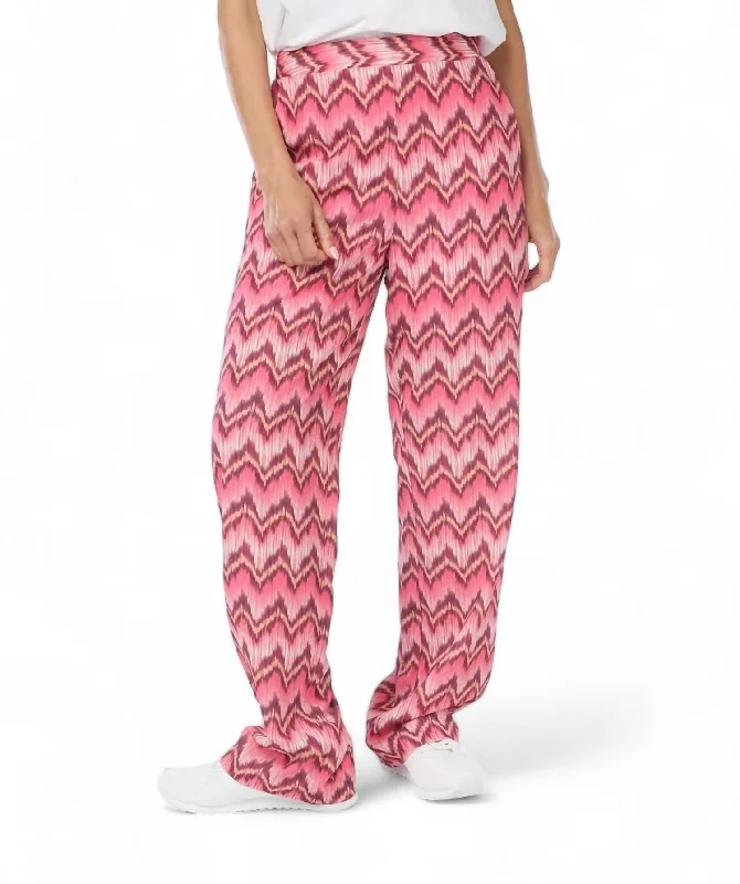 Zigzag Trousers In Print Women's Urban Clothing