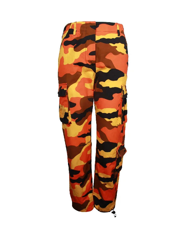 Off-White Camouflage Printed Cargo in Orange Cotton Chic Women's Garments