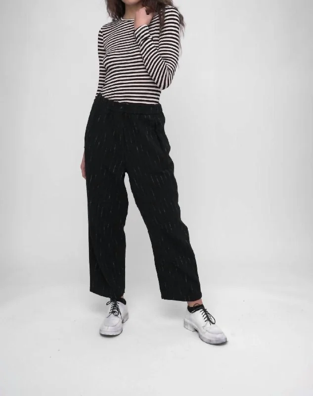 Striped Wide Leg Pant In Black Flash Sale Or Flash Sales