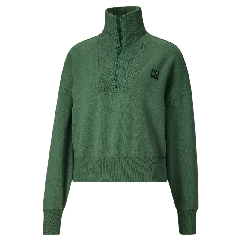 PUMA Women's Infuse Half-Zip Oversized Sweatshirt Casual Women's Clothing Online