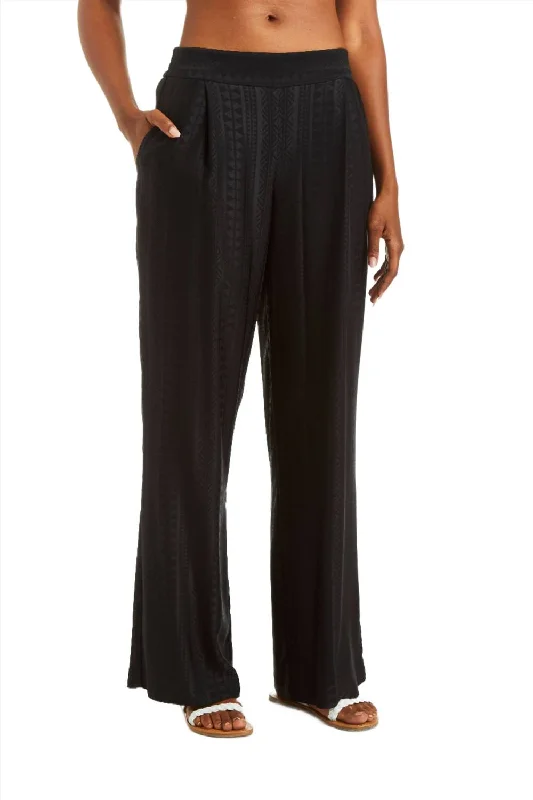 Eva Pant In Black Women's Transitional Attire