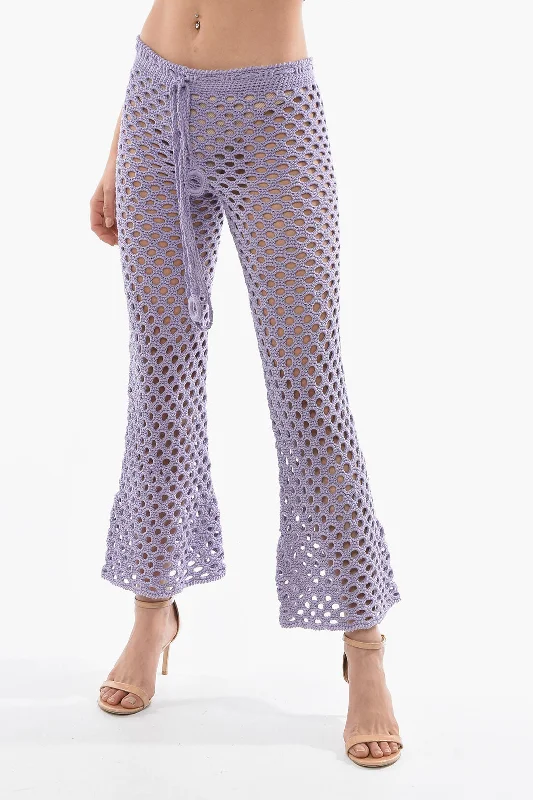 Matimì Openwork Boot Cut Pants Women's Vintage-Inspired Clothing