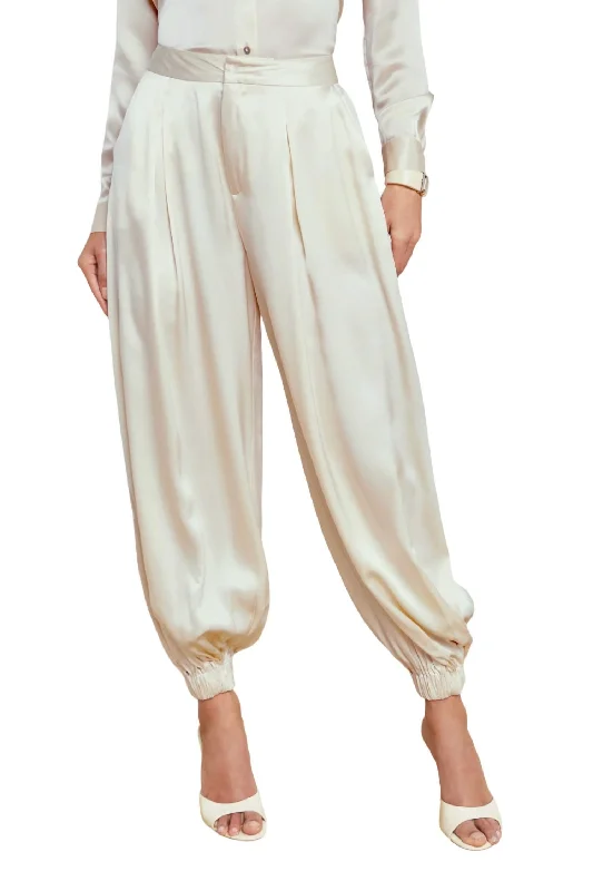 Palmer Elastic Pant In Creme Brulee Casual Women's Clothing Online