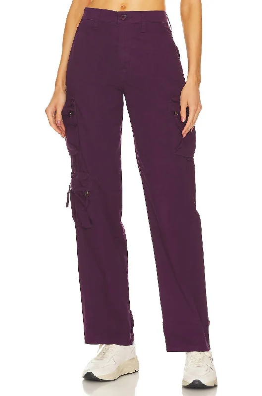 Bobbie Utility Pant In Washed Aubergine Online Boutique Stores