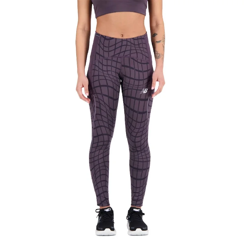 Women's Printed Mid Rise Impact Run Tight In Black/grey Women's Clothing For Outdoor Activities