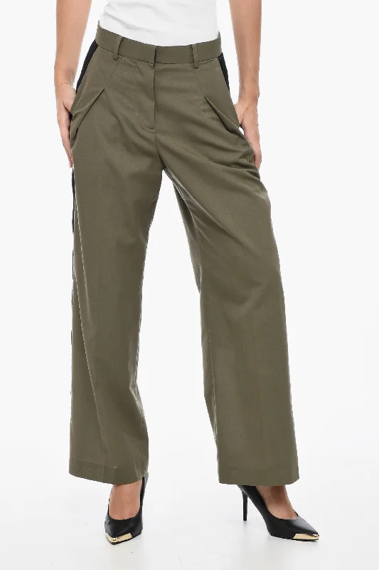 Sacai Front-pleated Joggers with Wide-leg Women's Clothing Sets