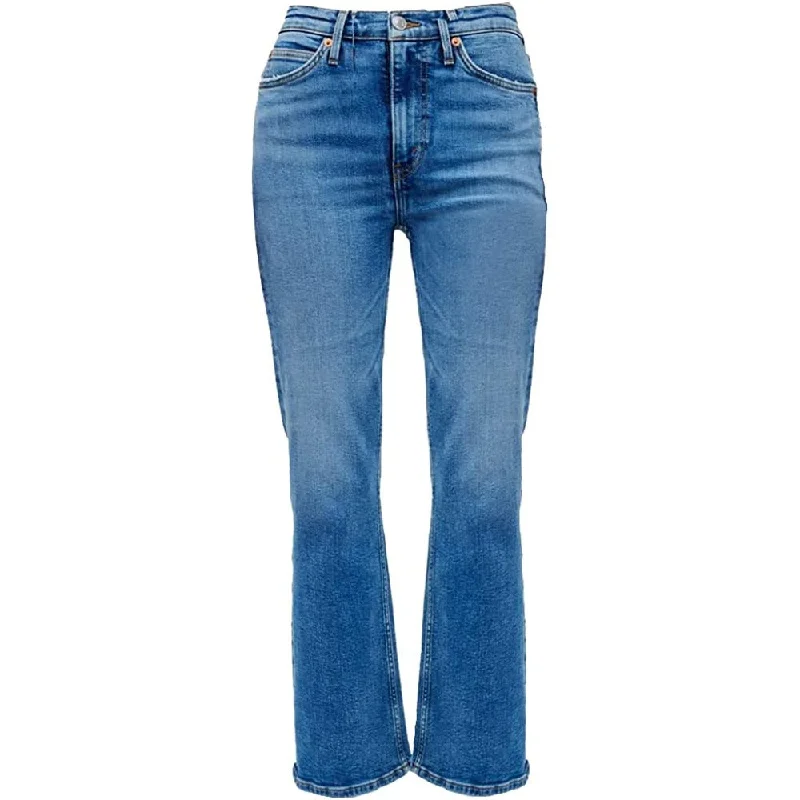 Re/Done Women 90S High Rise Jeans Loose Crop Boot Cut Denim Pants Casual Chic Women's Clothes