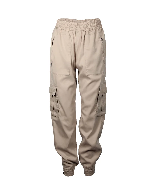 Polo Ralph Lauren Cargo Pants in Beige Lyocell Elegant Women's Evening Garments