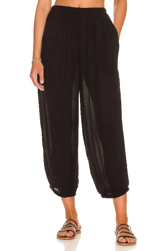 Havana Lounger Pants In Black Fashionable Women's Casual Apparel