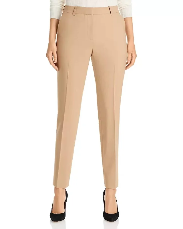 Clinton Ankle Pant In Cammello Melange Discount Store