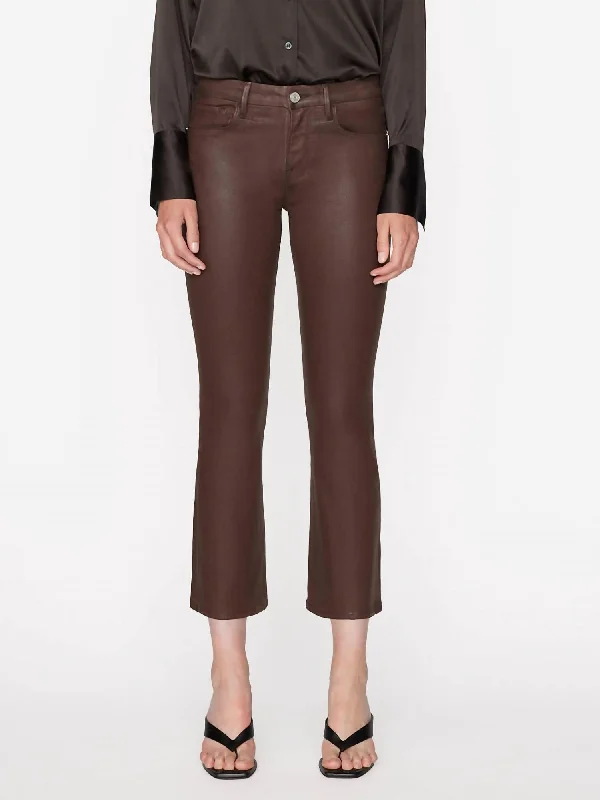 Le Crop Mini Boot Pant In Dark Chocolate Chic Women's Clothing for Date Nights