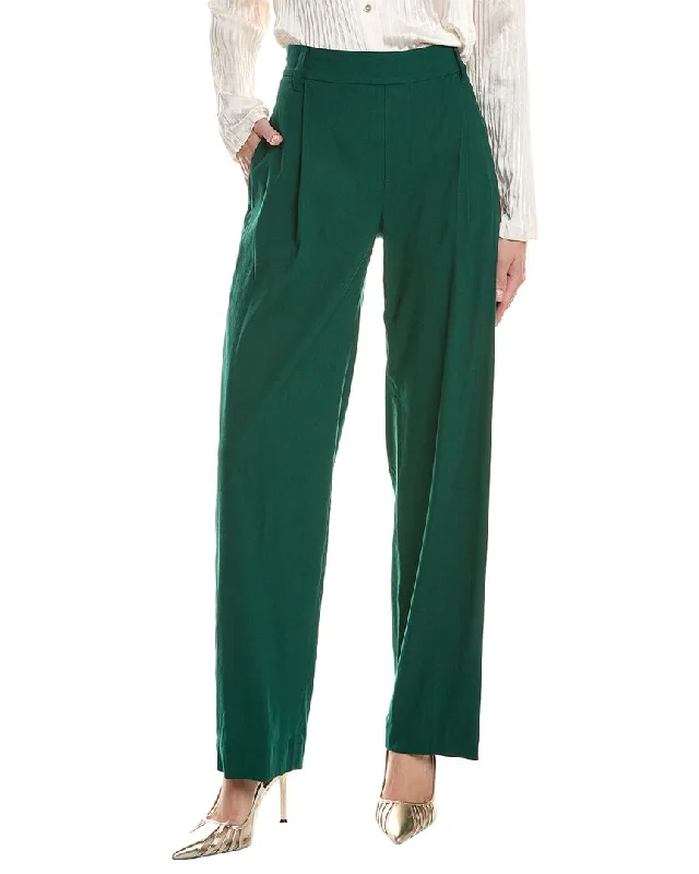 Vince Pleat Front Linen-Blend Pant Chic Women's Attire