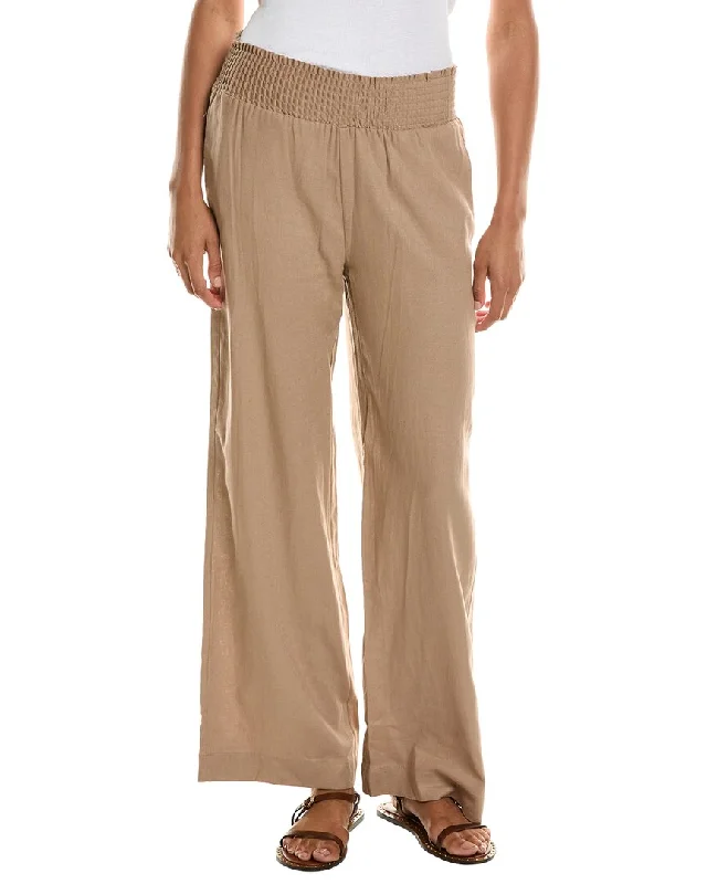 LUXE ALWAYS Linen-Blend Pant Women's High-Fashion Outfit