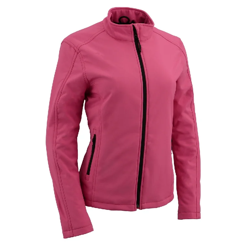 Milwaukee Leather MPL2763 Women's Fuchsia Waterproof Lightweight Soft Shell Jacket Timeless Women's Garments