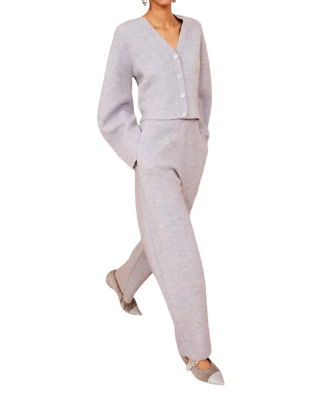 Delphine Pant In Heather Grey Women's Evening Attire