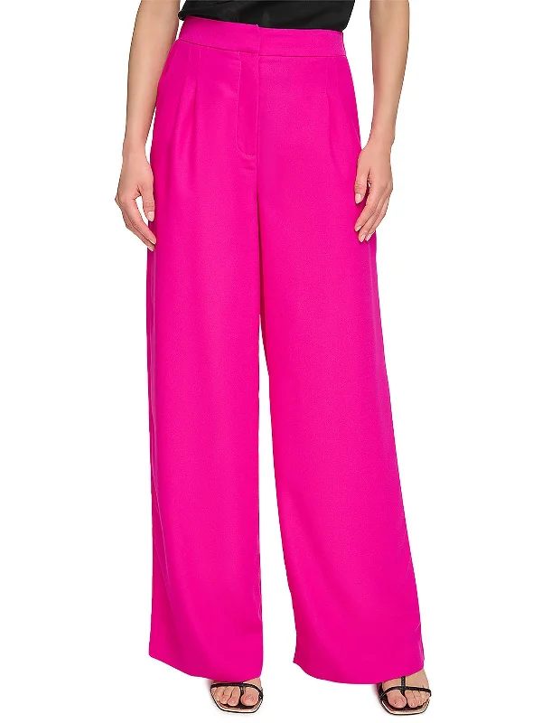 Womens Pleated Crepe Wide Leg Pants Clothes Sales