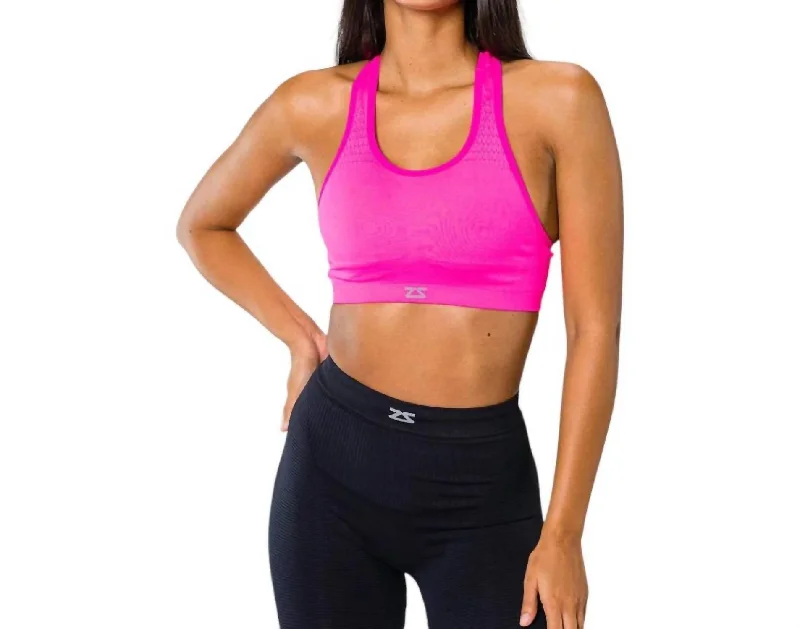 Seamless Sports Bra In Pink Timeless Women's Clothes