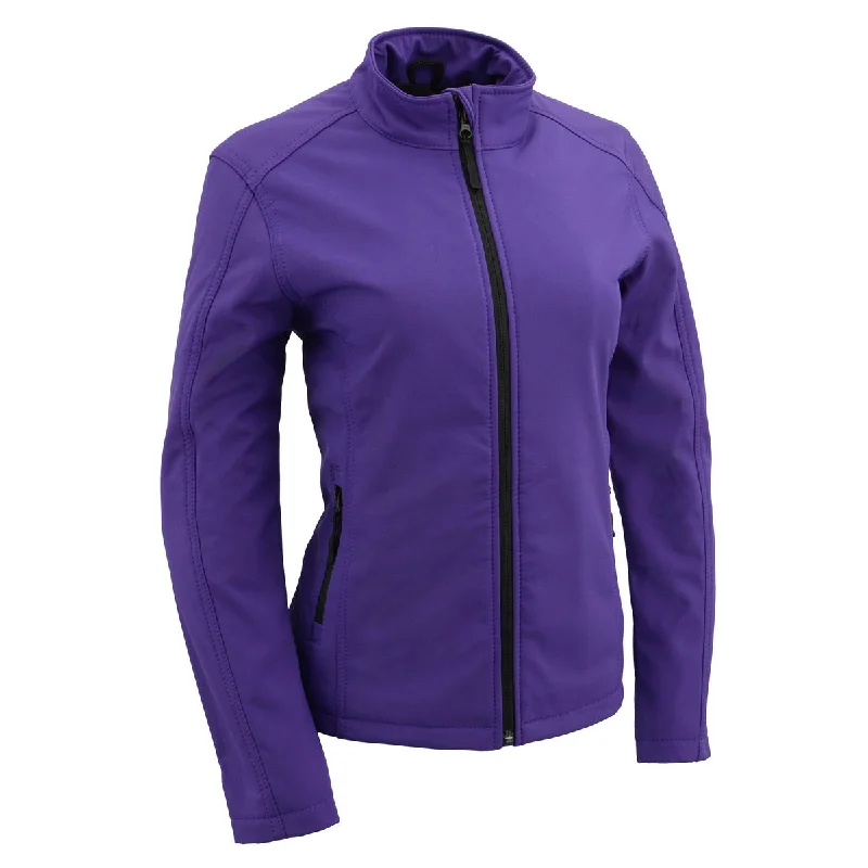 Milwaukee Leather MPL2763 Women's Purple Waterproof Lightweight Shell Jacket Women's Vintage Garments