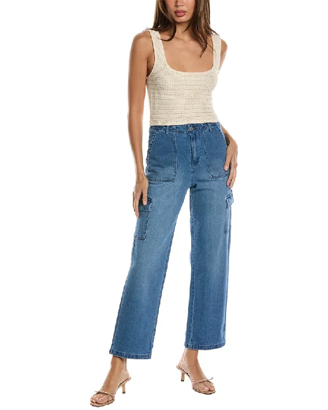 Brook + Lynn Cargo Jean Comfortable Women's Apparel